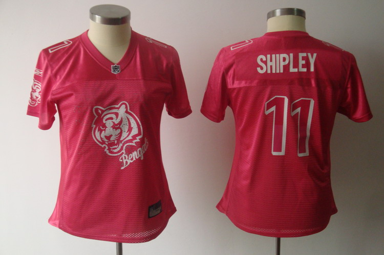 Bengals #11 Jordan Shipley Pink 2011 Women's Fem Fan Stitched NFL Jersey - Click Image to Close